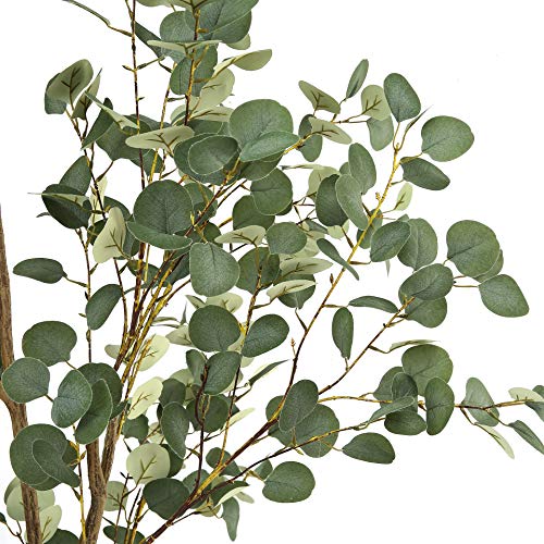 DIIGER Artificial Tree Plant Eucalyptus Tree 6FT Tall, Modern Large Fake Plant Decor in Pot for Indoor Outdoor,Home Office Perfect Housewares Gift Decoration, 71 in Eucalyptus Tree