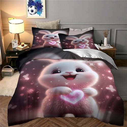 Housse de Couette Ours Mignon 220x240cm en Microfibre pour Lit King - 6
