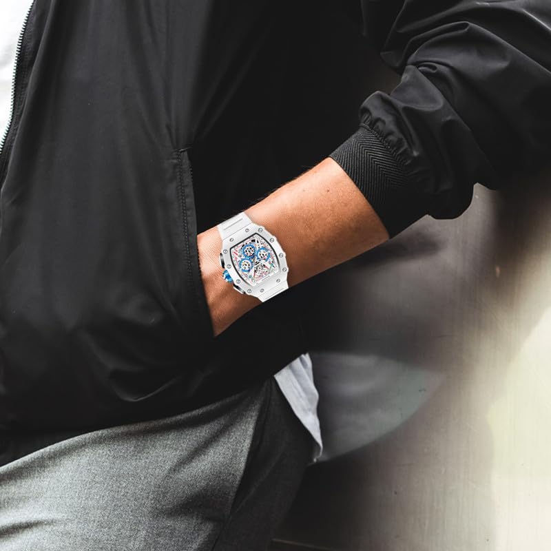 Image of Giordano Multifunction Watch for Men with Day, Date, and 24-Hour Sub-Dial, Water Resistant Square Dial Unique Design