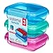 Price comparison product image Sistema Lunch Food Storage Containers | 200 ml | Small Snack Pots | BPA-Free Plastic | Assorted Colours | 3 Count