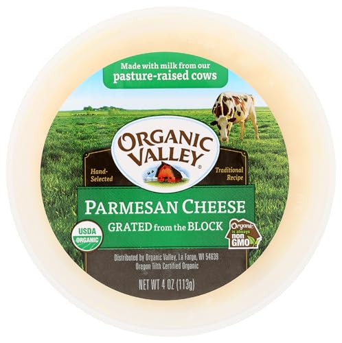 Organic Valley 0093966004380 Grated Organic Parmesan Cheese cover
