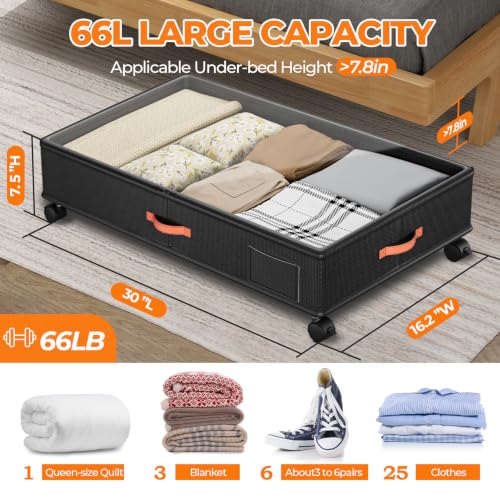 Under-Bed-Storage-with-Wheels2-Pack-Under-Bed-Storage-Containers-with-Clear-LidsXXL-Large-Under-the-Bed-Storage-Organizer-Bins-With-HandlesSpace-Saving-Design-for-ClothesShoesBooks-Black