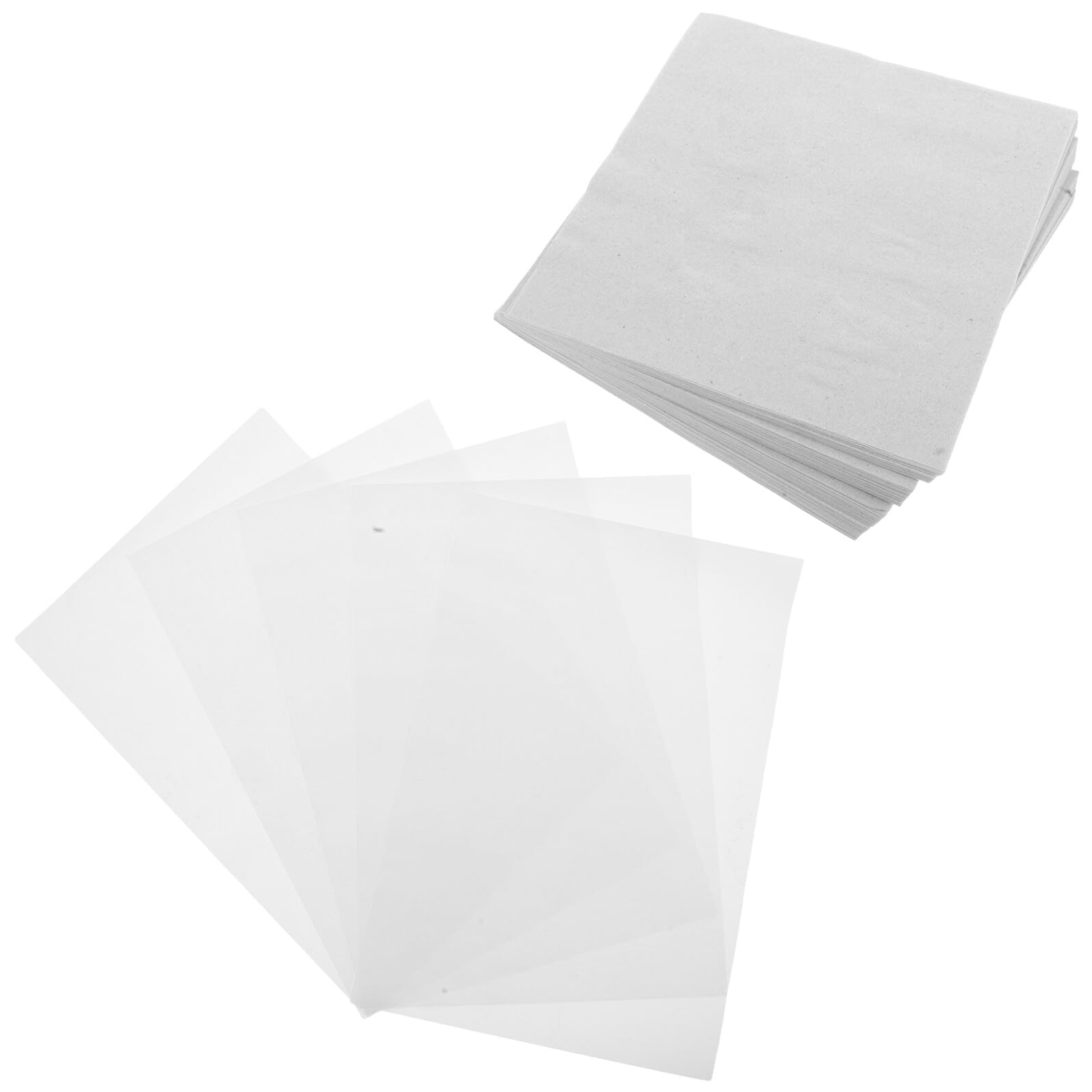 20pcs Double-Sided Iron on Adhesive Sheets Backing for Sewing Fusible Interfacing Fabric Glue Film 7.74x7.74" Suitable for Crafts and Heat Bonding