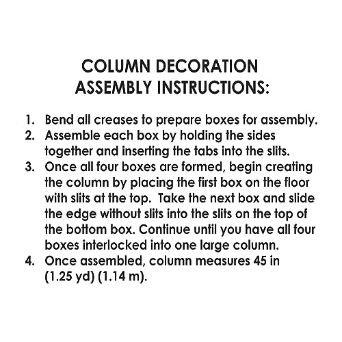 Image of Beistle Prom Column Black and Silver Decoration, Prom Standup Decorations for Prom Night Party Decor for Photo Booth, Durable Cardstock Selfie Backdrop, 12 inch wide, 3' 9 inch tall, 2 Pack