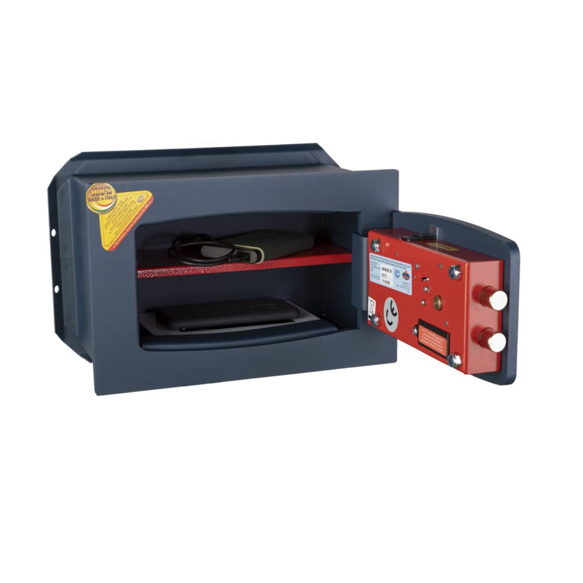 Technomax, Cassaforte a muro, Serie Gold Trony modello GT/3, Apertura a combinazione elettronica digitale, Dimensioni mm. 210 (H) x 340 (L) x 200 (P)