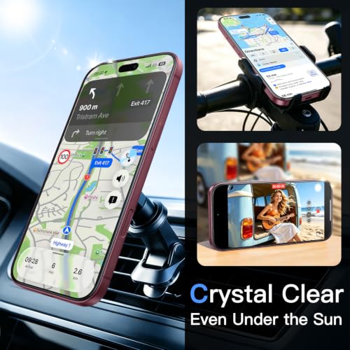 JETech Antyodblaskowy 3D 9H+ Ochraniacz Ekranu dla iPhone 18 Pro, 2 Sztuki | Szkło Hartowane, Narzędzie Instalacyjne Aut