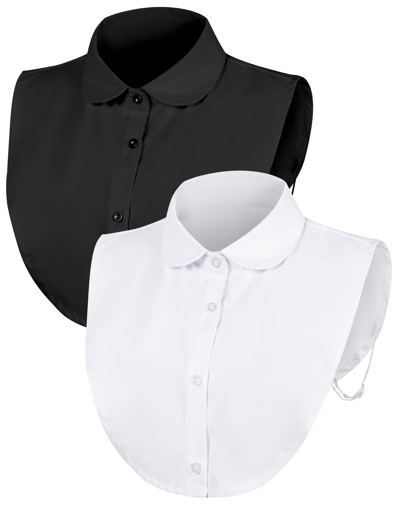 JFAN Valse coltrui voor dames, winter, kunstkraag, afneembaar, gebreid, halsketting, kraag, warm, 2 stuks, voor dames, Grijs Wit, Eén maat