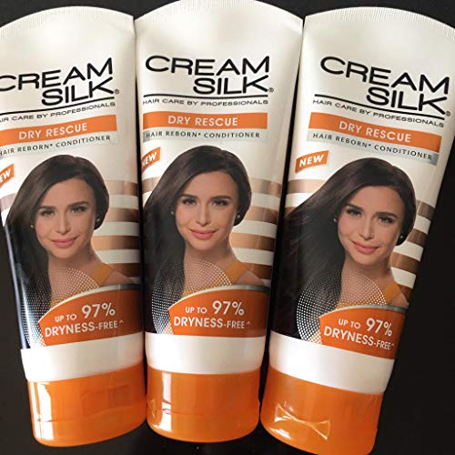 Lot of 3 Cream Silk Conditioner 180 Ml - 6 Oz CreamSilk Dry Rescue