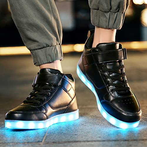 Image of JEVRITE Unisex LED Light Up High Top Sneakers - USB Charging for Women & Men - Couples Shoes