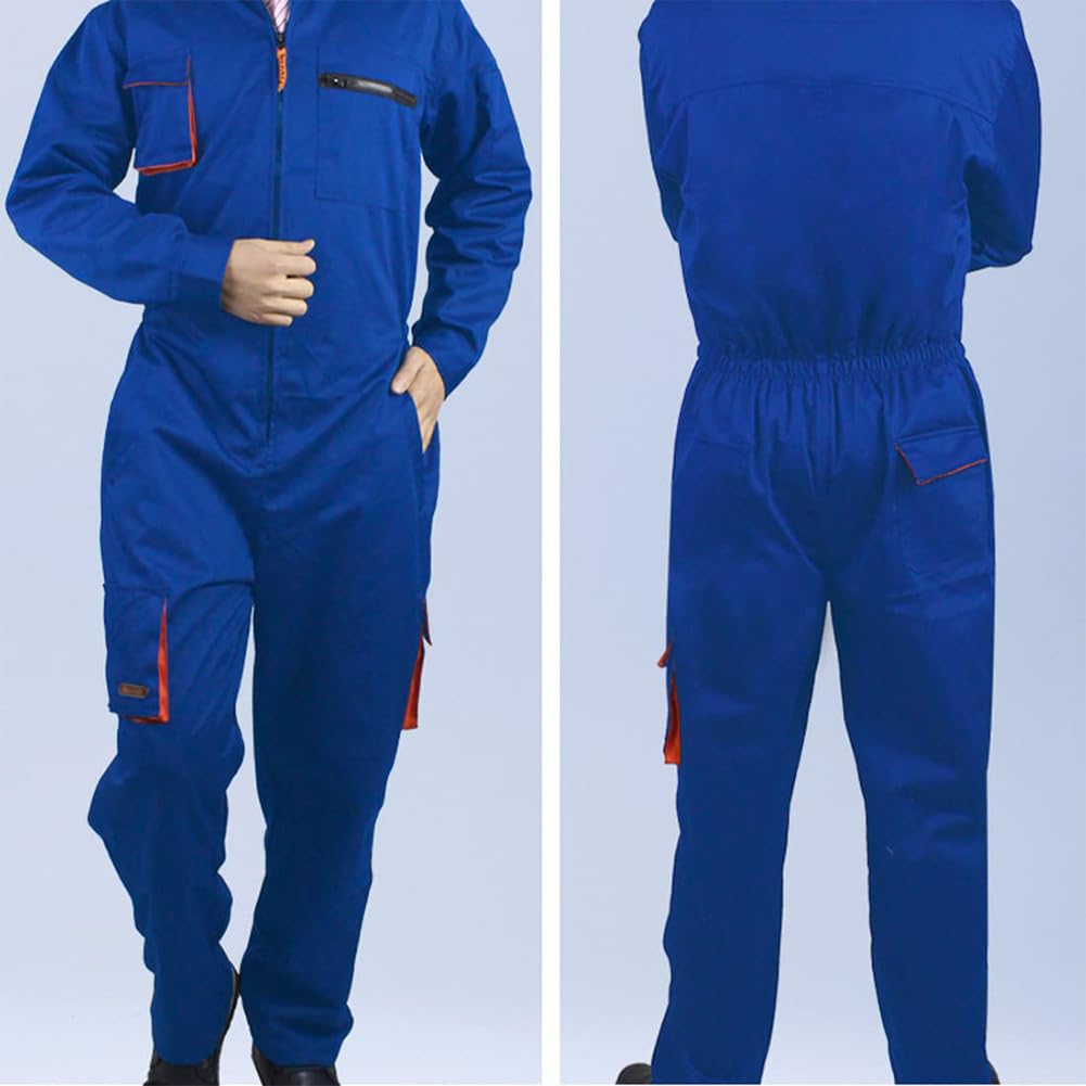 Overol de trabajo, uniformes, unisex, traje de soldadura con bolsillo, ropa protectora de seguridad para hombres y mujeres