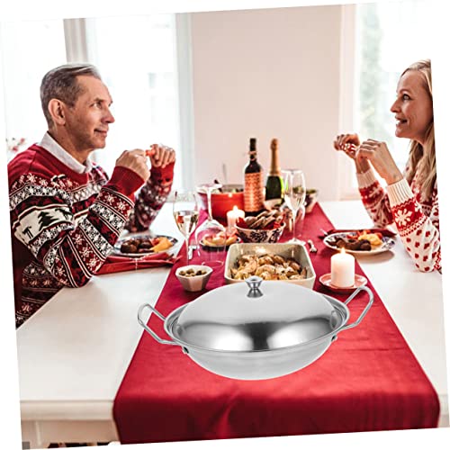 Sartén de Cocina de Acero Inoxidable con Tapa y Doble Asa miniatura 3