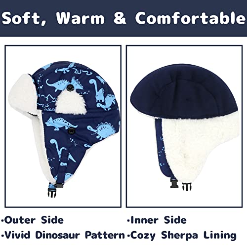 Olreco Toddler Winter Hat Baby Winter Hat Warm Fleece Lined Kids Trapper Hats Toddler Hats for Boys Girls Kid Snow Essentials2