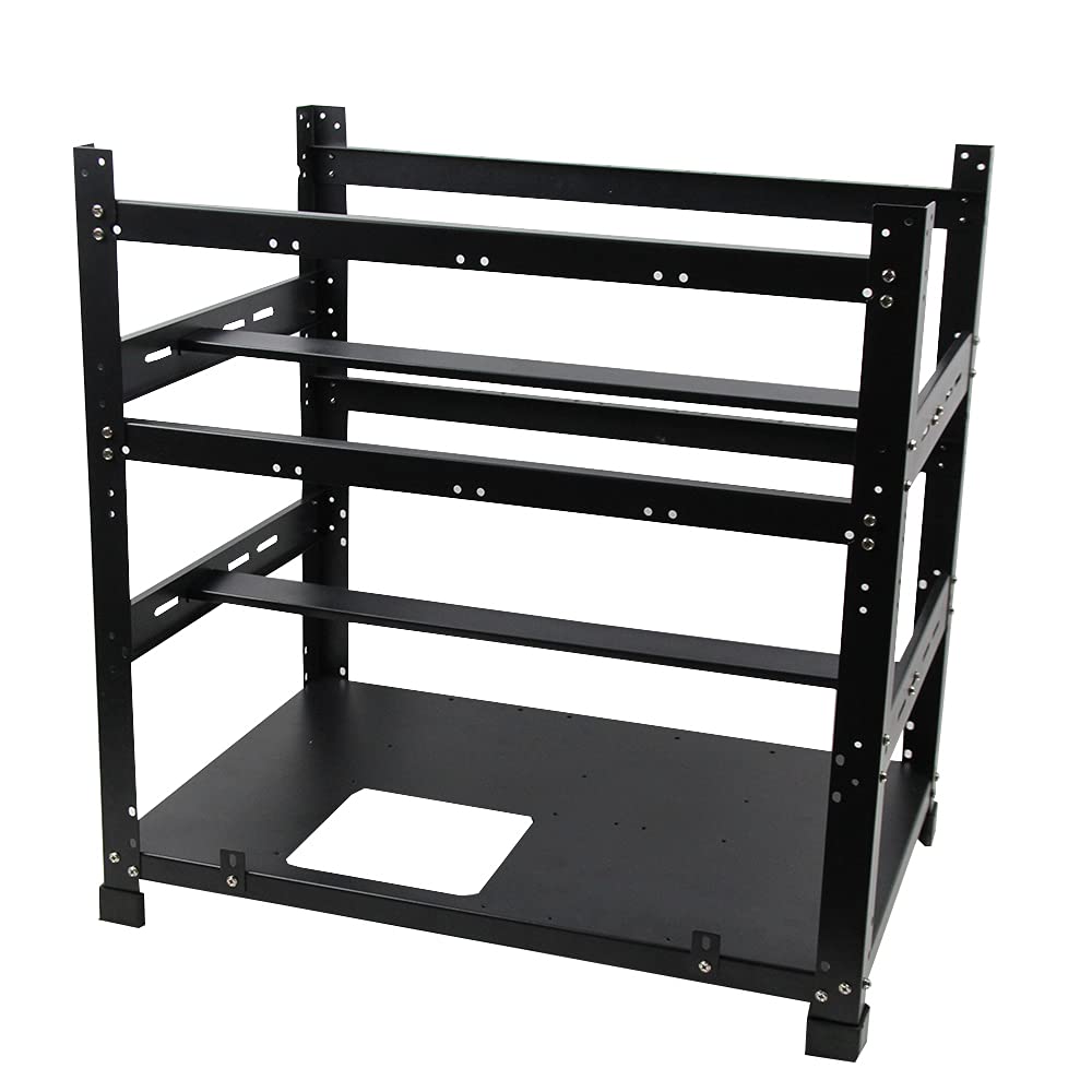 JBLCC Bitcoin Mining Rig Frame - Open Mining Frame for 12 GPU Mining Case Server Rack Motherboard Bracket ETH/ETC/ZEC Ether Accessory Tool 3 Layers