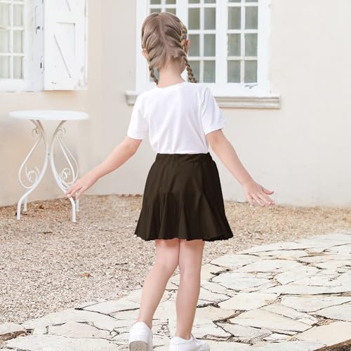 Toddler Baby Girls Skirts Skorts Elastic Little Girls Pleated Skirts Casual Flowy Ruffles Flared for Toddler3