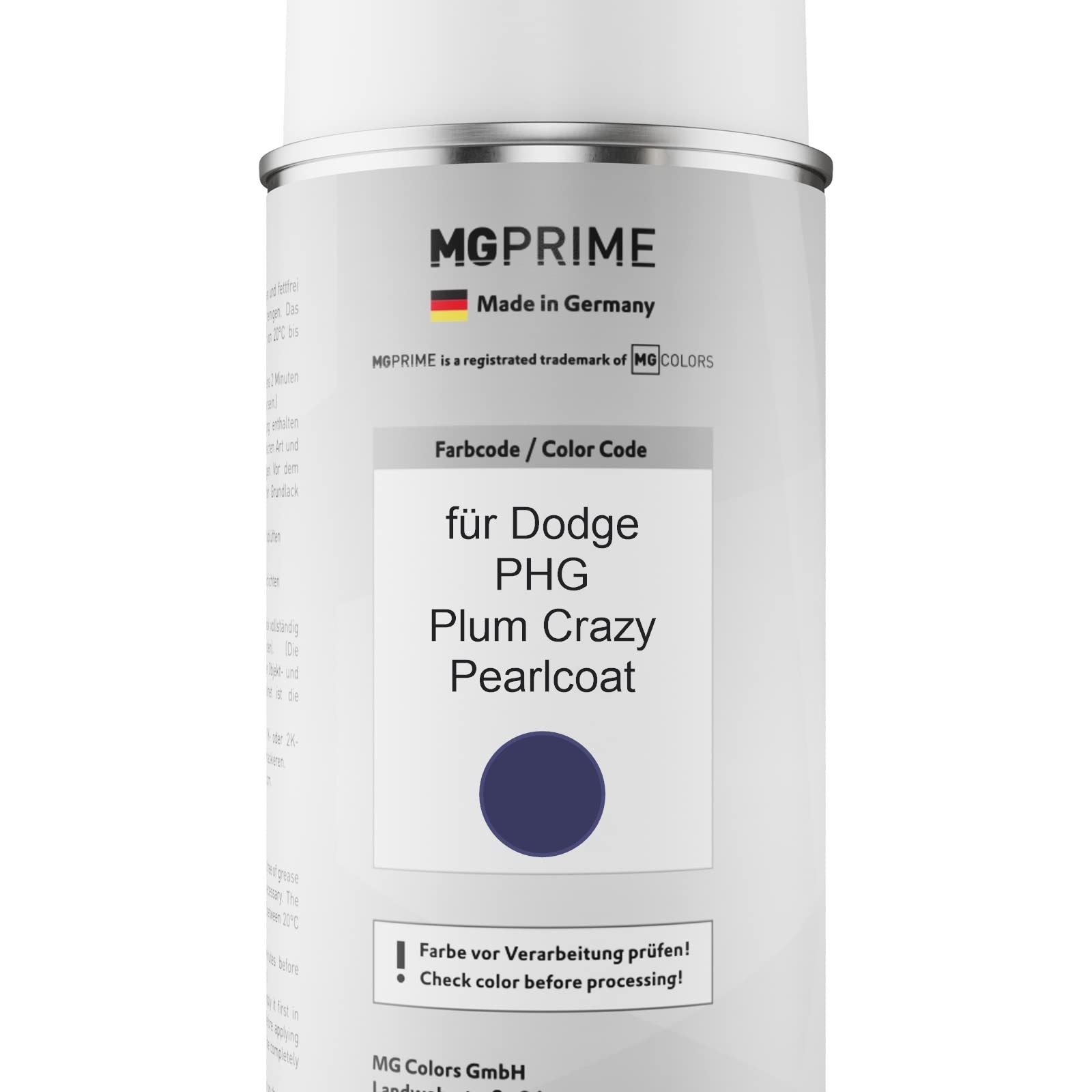 MG PRIME Lakier samochodowy w sprayu do Dodge PHG Plum Crazy Pearlcoat +2K