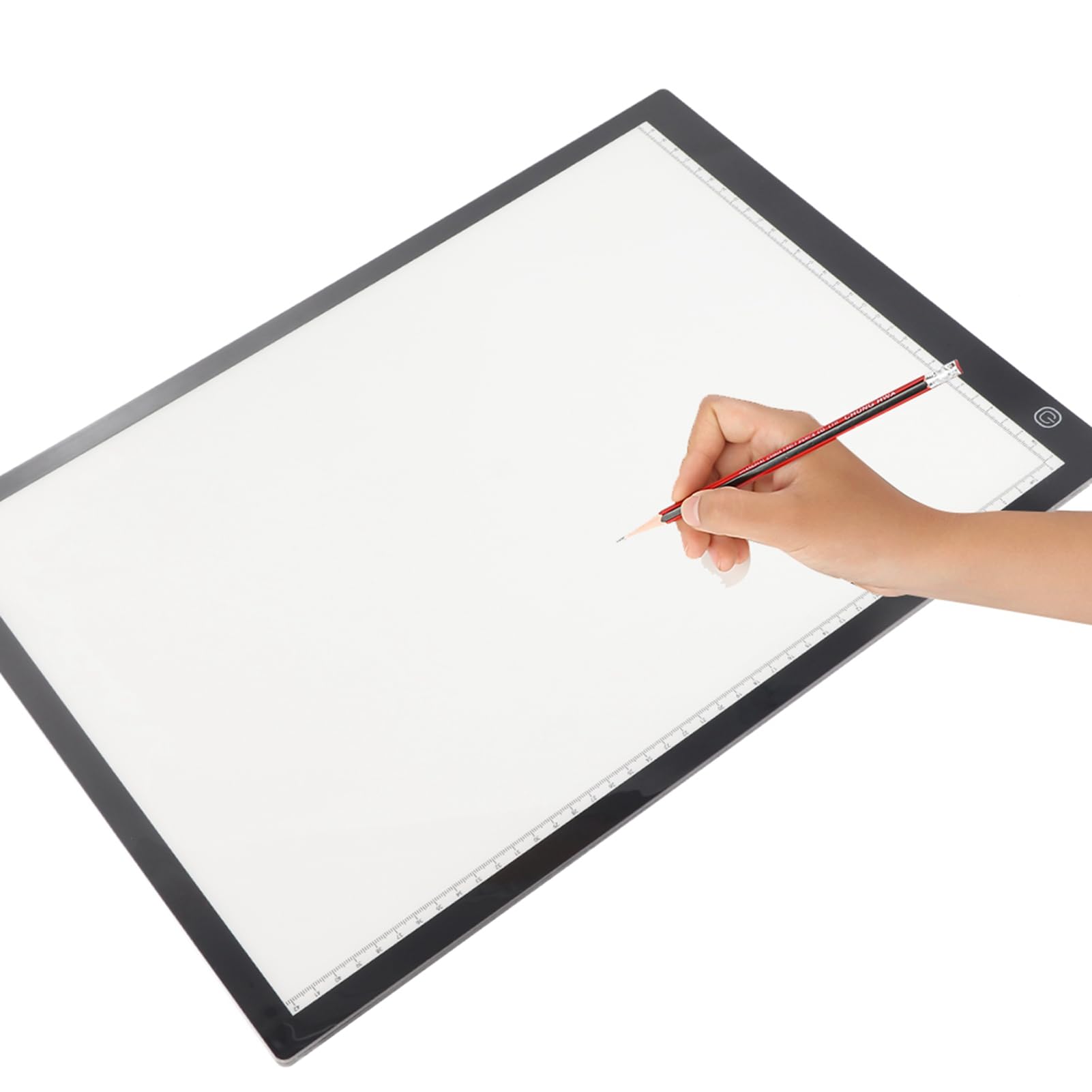 Tavoletta grafica con scatola luminosa a LED A3, tappetino da tracciamento ultra sottile di 8 mm con guide a righello e morsetto per documenti, luce LED bianca intensa per disegno,