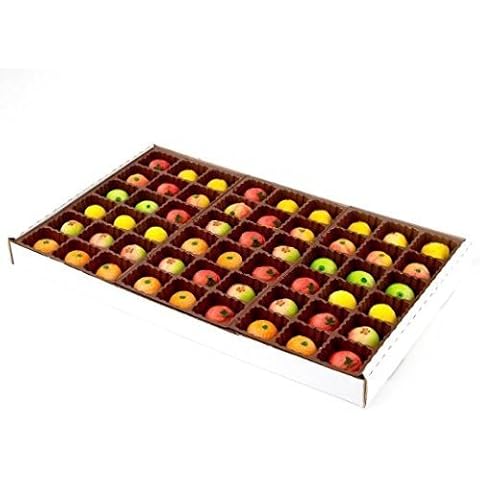 Bergen Marzipan 54 Piece Assorted Fruit Box Tray Cover
