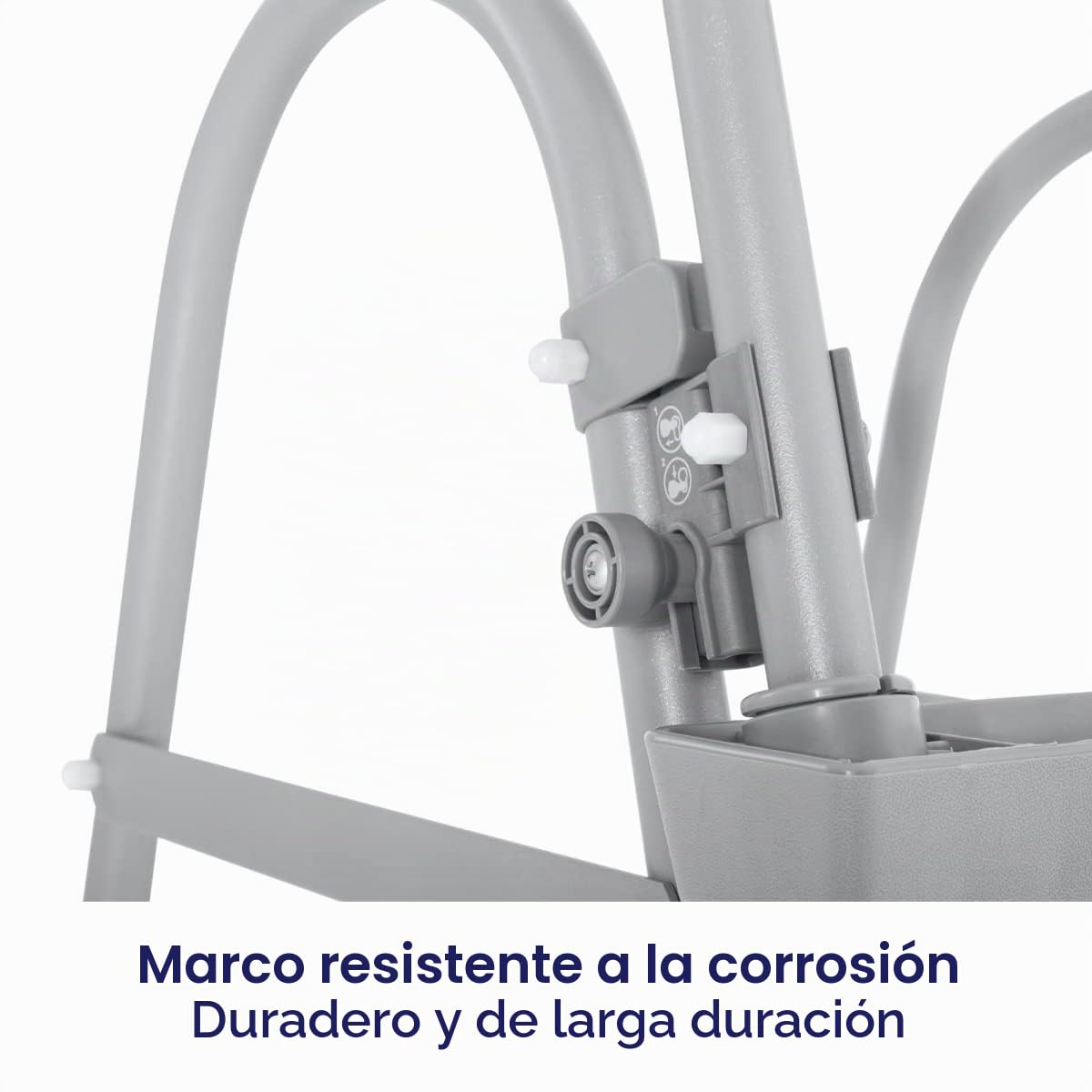 Bestway Escalera de Seguridad para Piscina Flowclear™ 1,07 m, metal, gris.