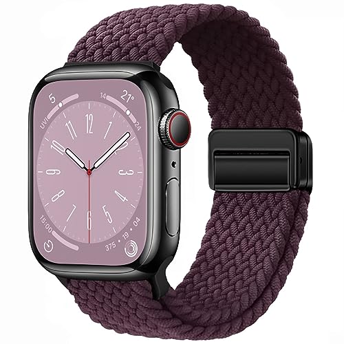 Image of Qimela Sport Loop Compatible with Apple Watch Band 38mm 40mm 41mm 42mm 44mm 45mm 46mm 49mm for Women Men,Magnetic Strap Stretchy Braided Wristband for iWatch Series 11 10 9 8 7 6 5 4 SE Ultra 3 2 1