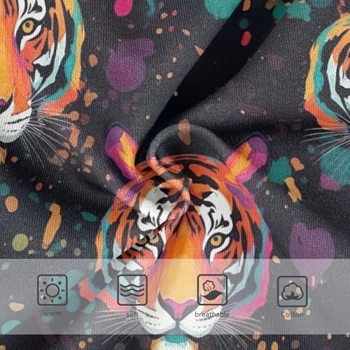 Toddlers Underwear Floral 2t Cotton Little Girl Panties Bright Undies Kids Briefs Vibrant Watercolor Tigers Black3