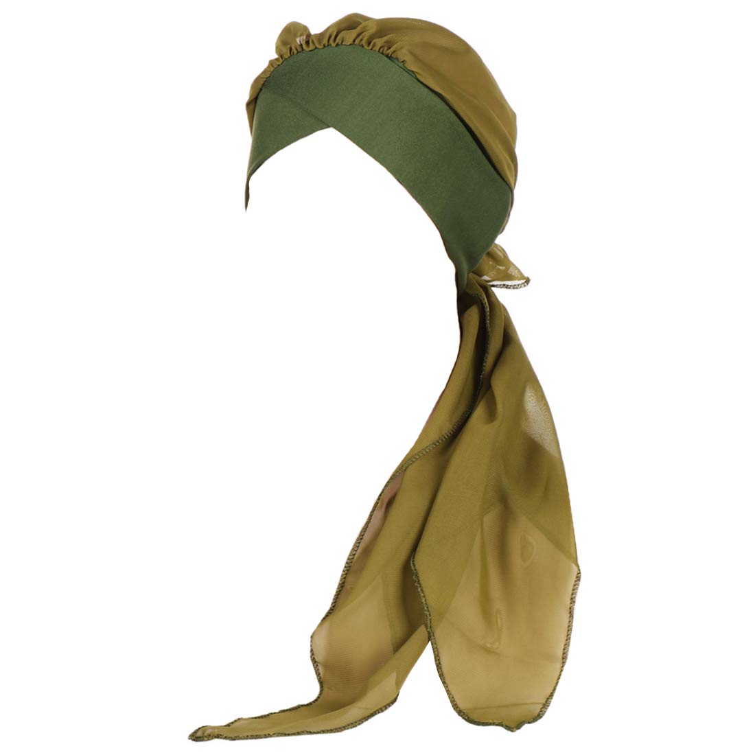 YONKINY Turbante Quimioterapia Mujeres Verano Elegante Pañuelo la Cabeza Cancer Respirable Sombrero de Quimio Cómodo Tejido De Gasa Headwear Oncológico Pèrdida de Pelo Cabello