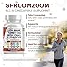 Clean Nutraceuticals Lions Mane 20in1 Mushroom Supplement with Turkey Tail Reishi Cordyceps Chaga Maitake Meshima Poria Cocos Shiitake Oyster Porcini Enoki - 1 Pack