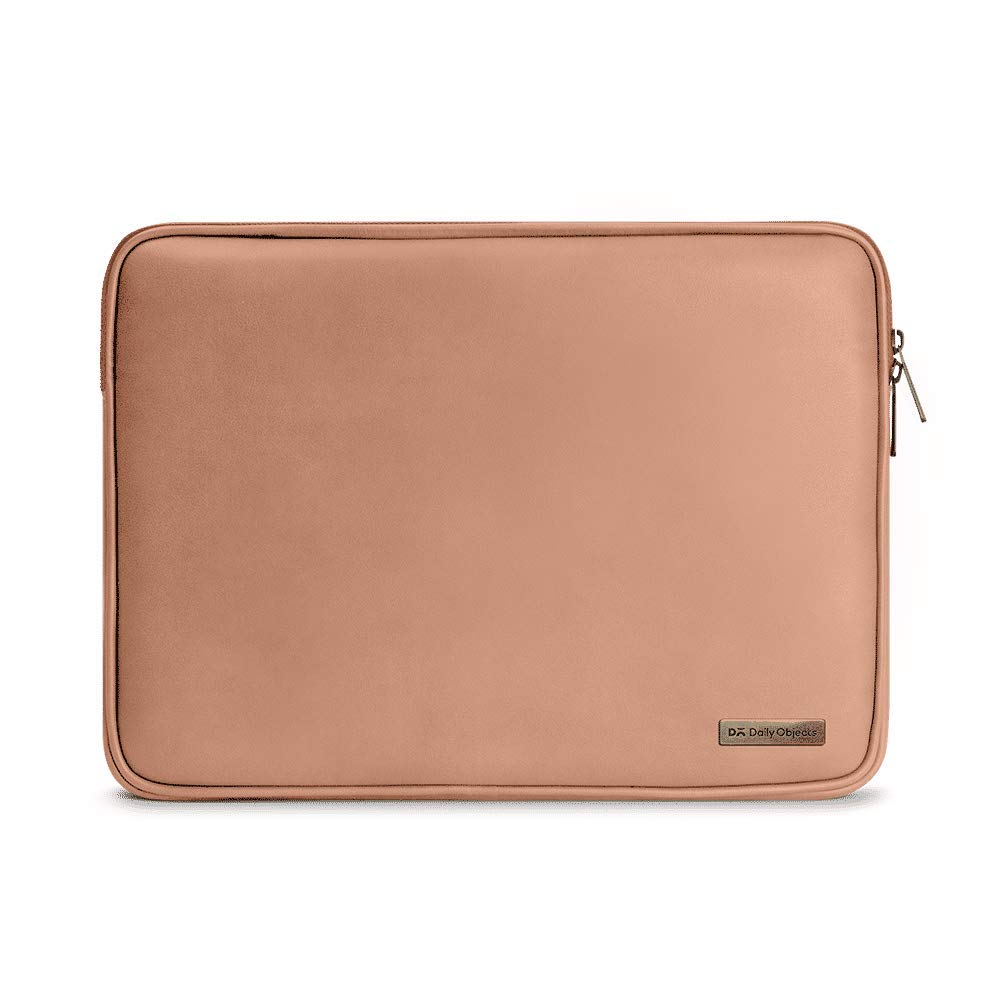 DailyObjects Zippered Sleeve for MacBook & Laptop 14 Inch Solid Blush