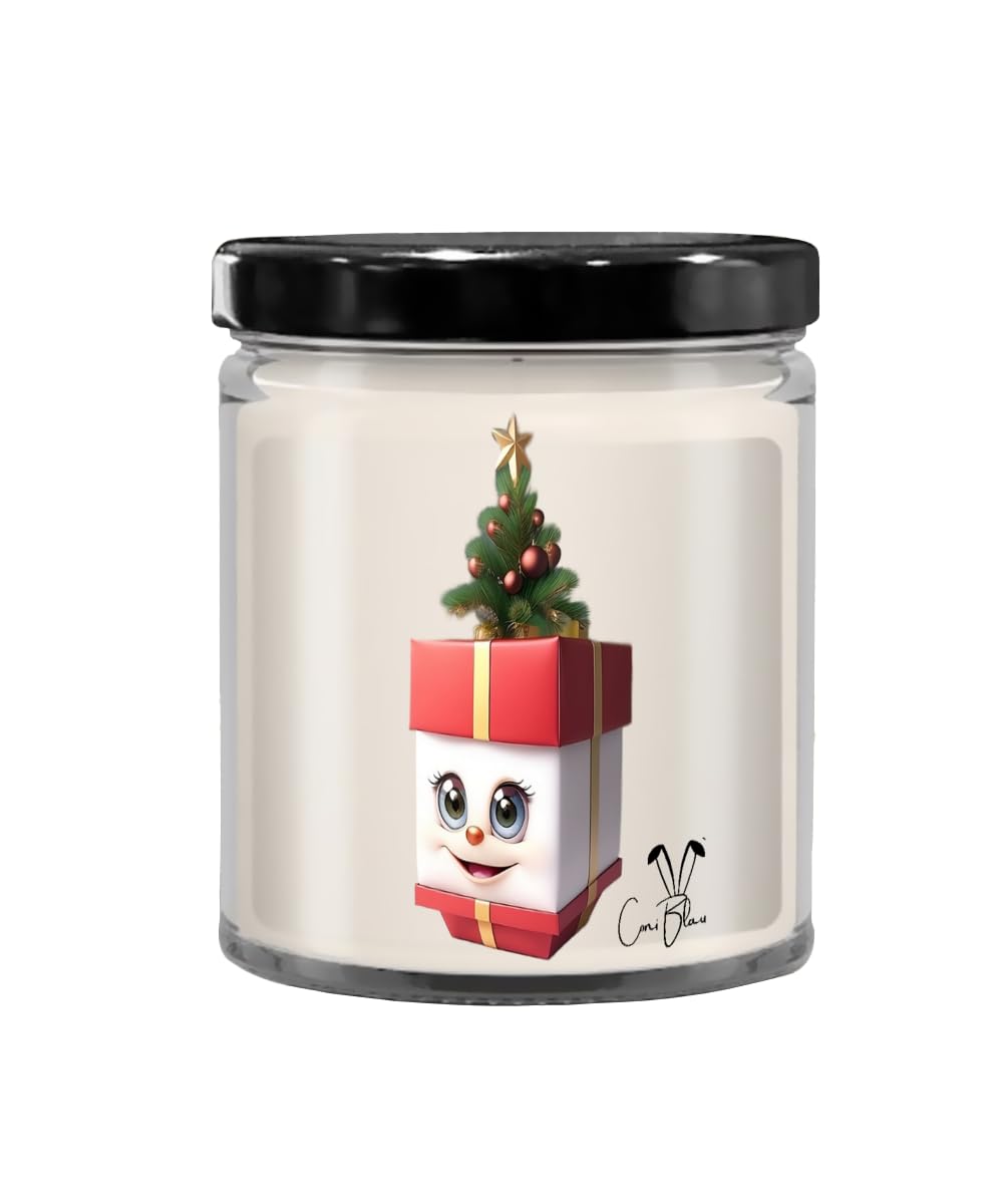 Coni Blau Christmas Candle with Cute Christmas Present