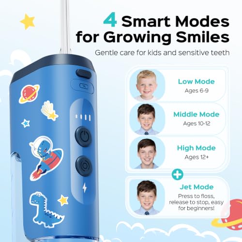 Image of COSLUS T40 Portable Water Flosser for Kids, Compact Mini Design for Ages 6+
