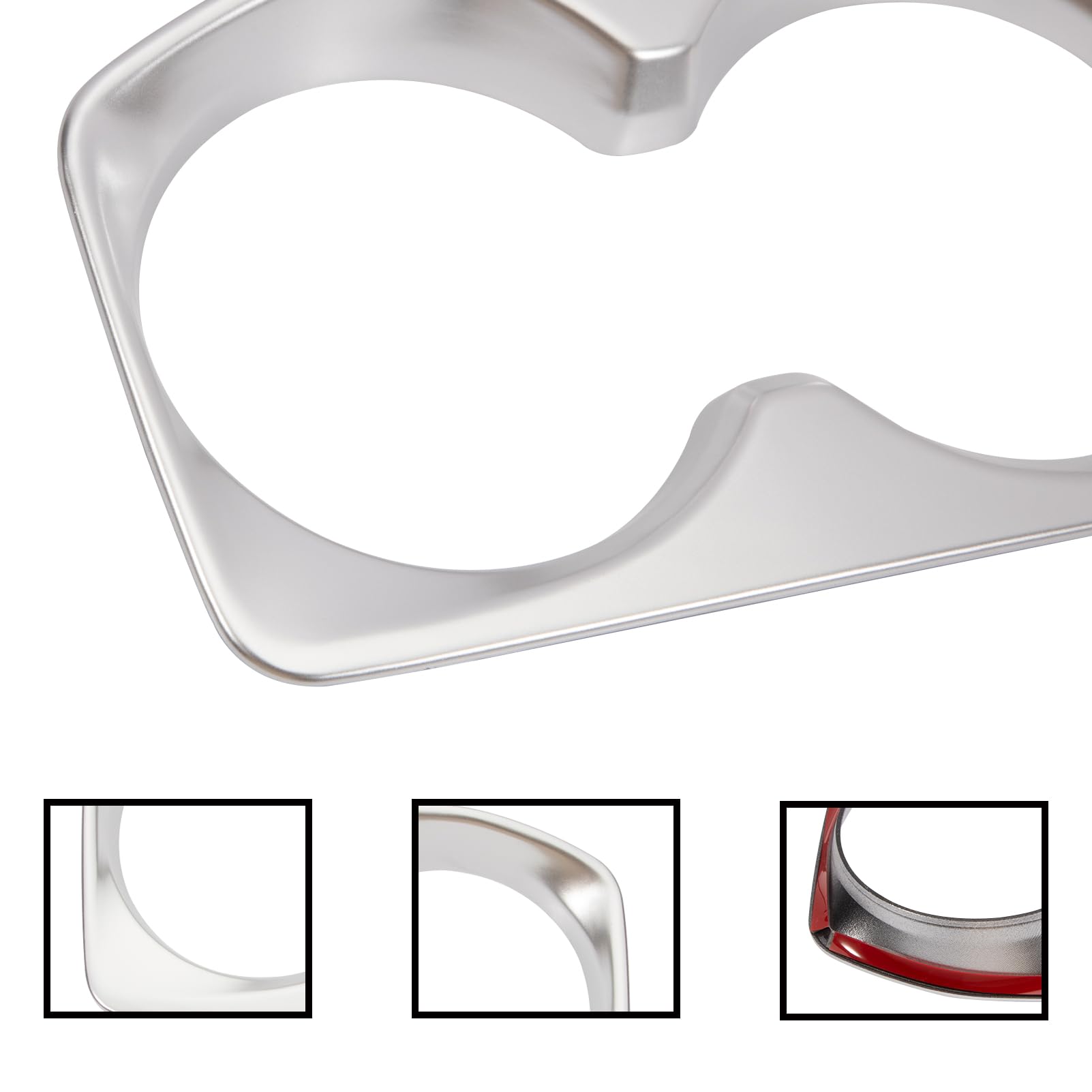 Interior Borde Decorativo Accesorios Interiores de Auto (Plata) para Portavasos ABS Mate para PG 3008 GT / 5008 2017-2022