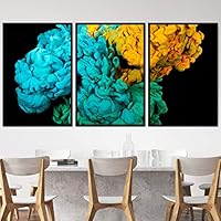 3 Piece Framed Canvas Wall Art 3D Abstract Brushstroke Contemporary Canvas Prints Home Artwork Decoration for Living Room,Bedroom - 16