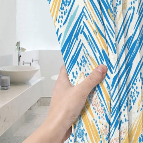 Rideau de douche tissu polyester imperméable 150 x 180 cm lavable