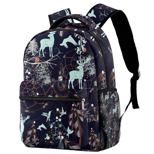 Sac à dos d'école bohème multicolore 40cm pour ados et filles