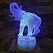 Produktbild 3D-Illusionslicht, Elefant 3D-Illusions-Led-Tischlampe Nachtlicht Animal Touch Sensor 7 Farben Bluetooth-Lautsprecher Ändern 3D-Lampe