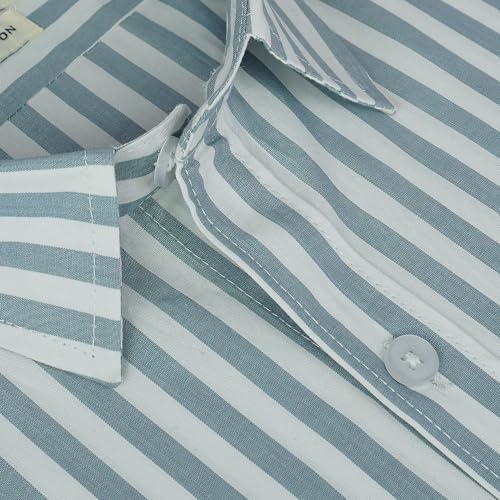 Image of GHPC 100% Cotton Striped Half Sleeves Regular Fit Formal Shirt for Men