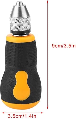 Miniatura 3 de Mini herramienta de taladro de mano, juego de herramientas portátil, taladro de mano pequeño y 10 brocas helicoidales de 0.031-0.118 in, tornillo de