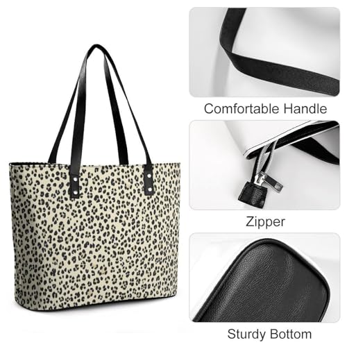 Leopard Pattern Print Women's Leather Handbag Shoulder Bag Tote Purse Bags for Shopping Travel4