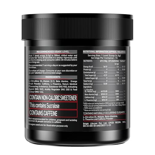 Image of MuscleBlaze Pre Workout 200 Xtreme Powder, Fruit Punch (100g) + Cyclone Blender Gym Shaker (700ml)