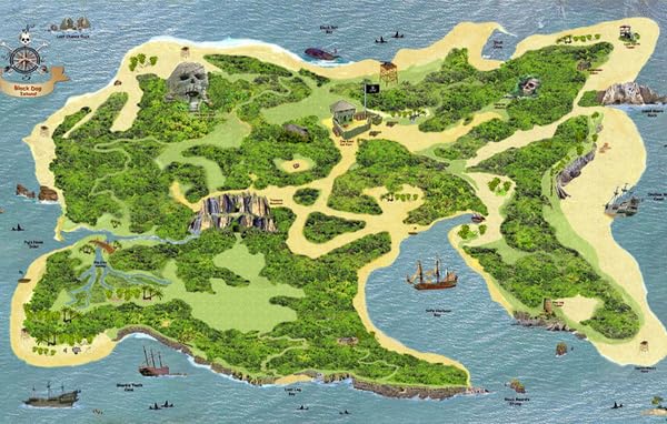Pirate Island Activity Play Mat - Pretend Play, Role-Play, Teach & Learn - 130 x 85 cm