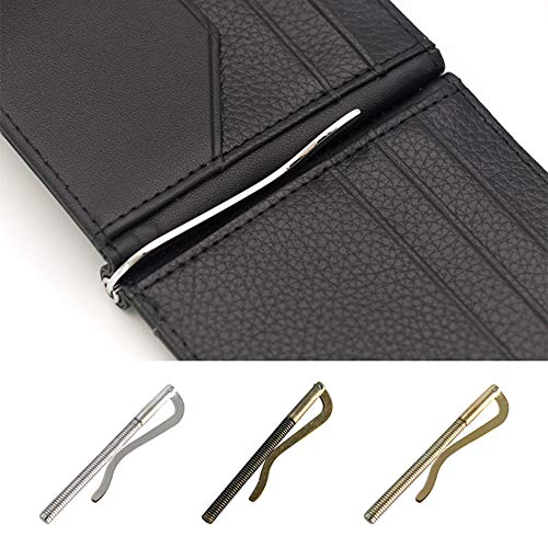 1Pcs Black Metal Bifold Money Clip Bar Wallet Replace Parts Spring Clamp Cash Holder,Wallets, Card Cases and Money Organizers2
