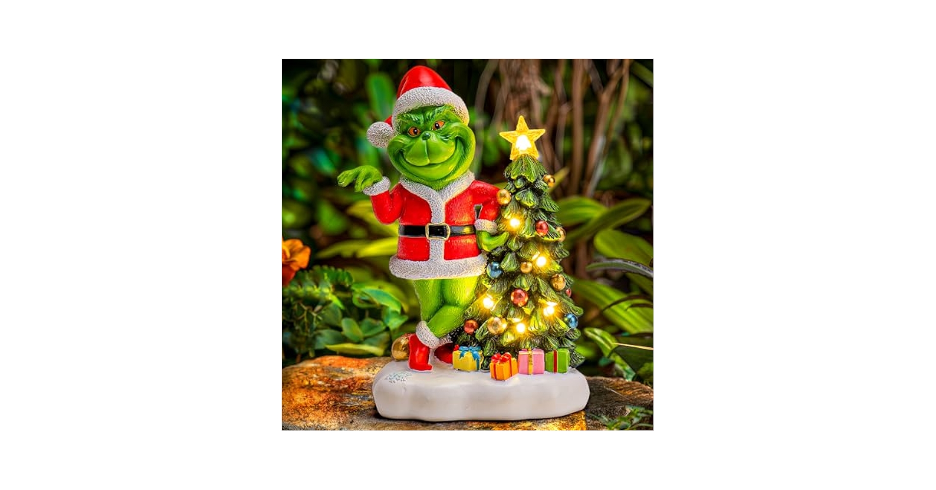 YDKOJGW Solar Garden Outdoor Statues Green Monster with
