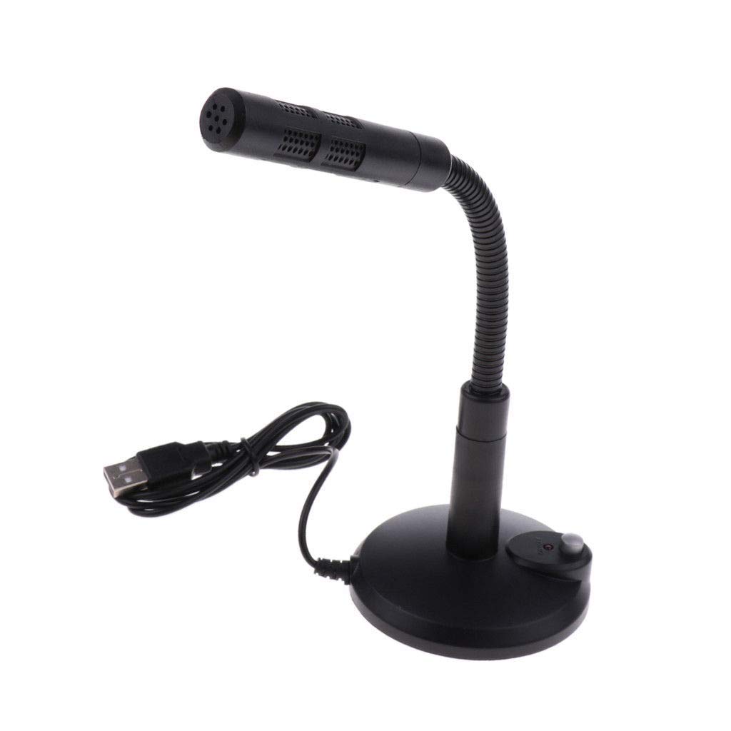 USB Desktop Stand Microphone Portable Studio Speech Mic for Laptop PC Skype(Desktop Stand Mic)-image-2