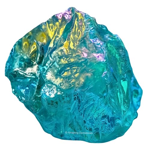 Image of Amazing Gemstone Aqua Aura Quartz Raw Crystals and Healing Stones, Natural Rocks for Meditation - DIY Raw Stones and Crystals, 2 Pieces