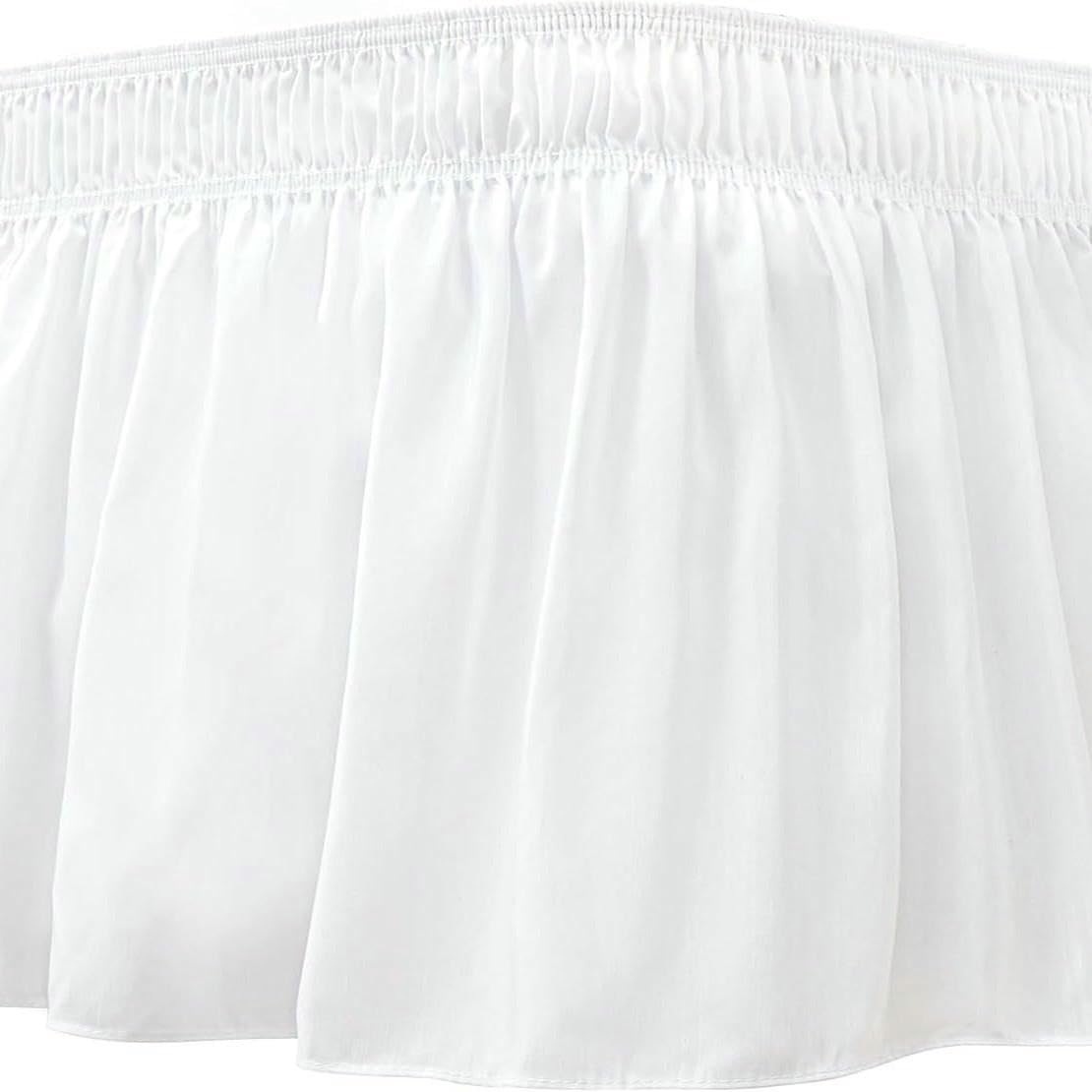 Faldón de cama con dobladillo elástico plisado fácil de colocar y lavable