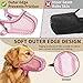 Mayerzon Dog Muzzle to Prevent Biting Scavenging Chewing, Soft Mesh Puppy Muzzles for Small Medium Sized Dogs, Breathable Reflective Adjustable Mouth Guard for Grooming Walking Training (S, Pink)