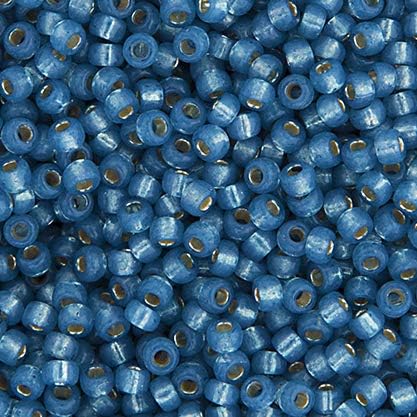 Miyuki Seed Bead 6/0 APX.22g - Denim Blue SL Dyed Alabaster Japanese Glass Seed Beads