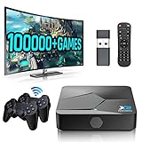 Kinhank Super Console X2 Retro Game Console Built-in 100000+ Games, Android 9.0/Emuelec 4.5 Game System, S905X2 Chip, 4K UHD Output,2.4G/5G, BT 5.0