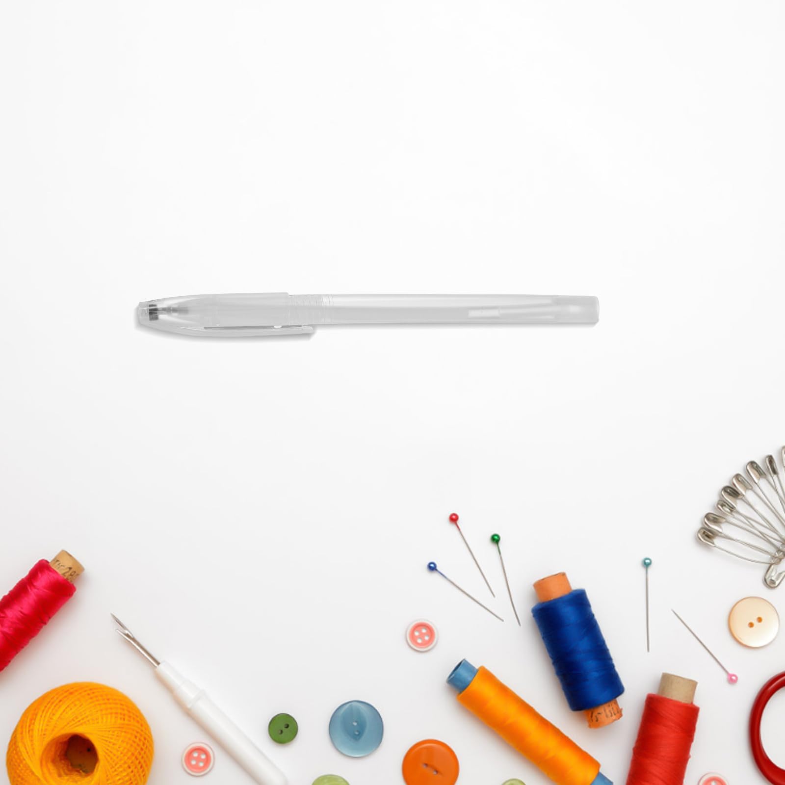 SEWACC 5 Juegos Rotulador para Tela Borrable por Calor Blanco Recambios de Tinta, Escritura Precisa y Diseño que Desaparece a Alta Temperatura para Acolchado y Bordado