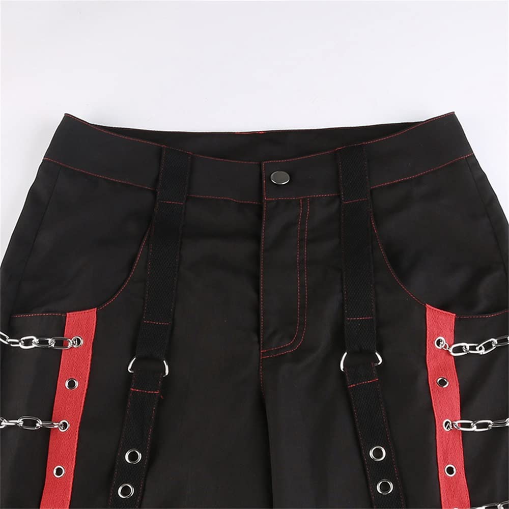 Damskie spodnie Y2k Goth Punk Emo, luźne, z rozkloszowanym dołem, z szerokimi nogawkami Harajuku, w stylu Grunge, spodnie hip hopowe