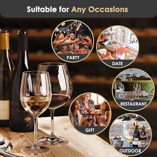 Image of Italian Style Classic White or Red Wine Glasses 360 ml Premium Crystal Clear Diamond Cut Glass | Perfect for Cocktail, Brandy, Mocktail, Champagne Set of 4 (p. Wine Glass$,., 4)